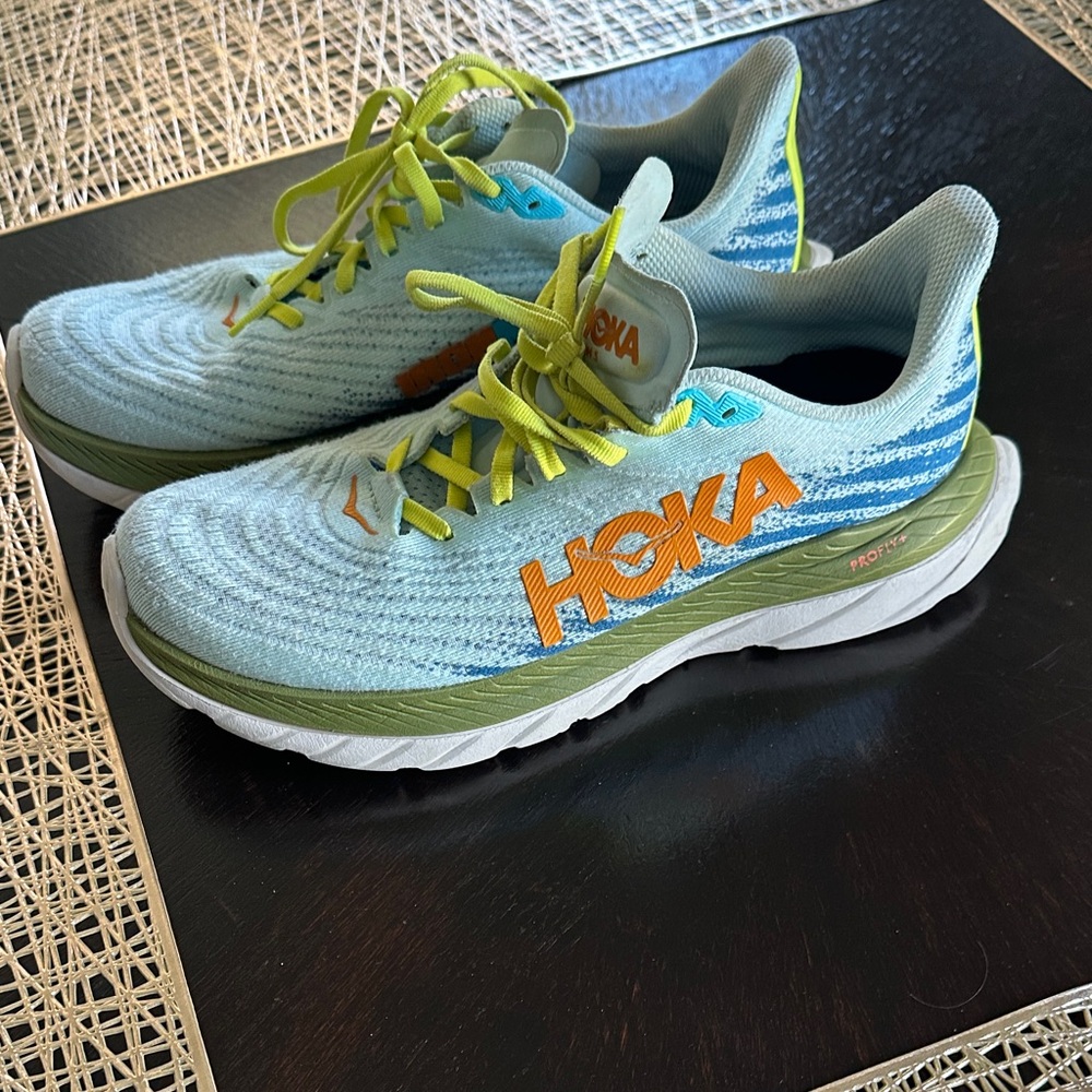 HOKA Ironman' Light Blue Performance Running Shoes 8.5